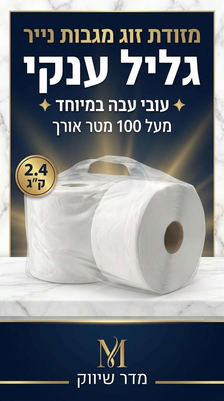 אולטרה מגבת נייר פרימיום 2.4 ק"ג זוג