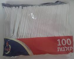 מזלגות לבנים לפיד 100 יח' 1/40