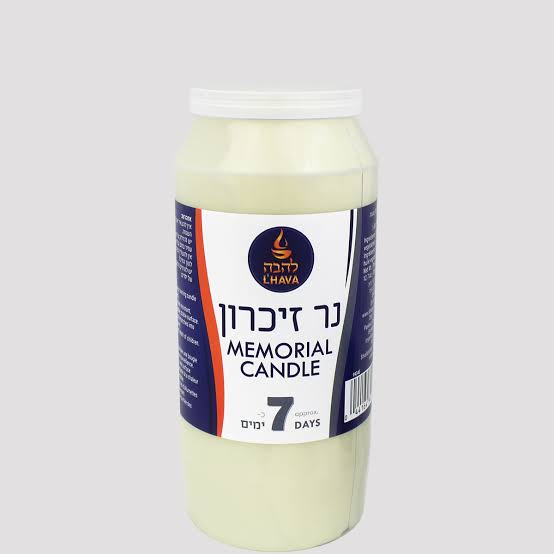 להבה נר נשמה פלסטיק 7 ימים 1/20