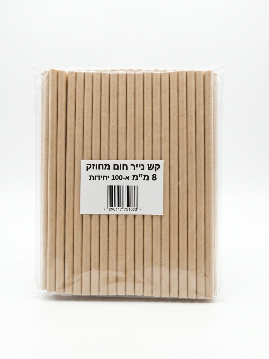 קשי נייר חומים מחוזקים 8 מ"מ 1/25