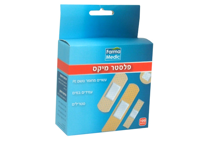 שייני פלסטרים מיקס 100 יח' 1/24
