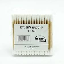 חביב קיסמי אוזניים עץ 80 יח' 1/24