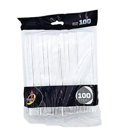 סכינים לבנים לפיד 100 יח' 1/40