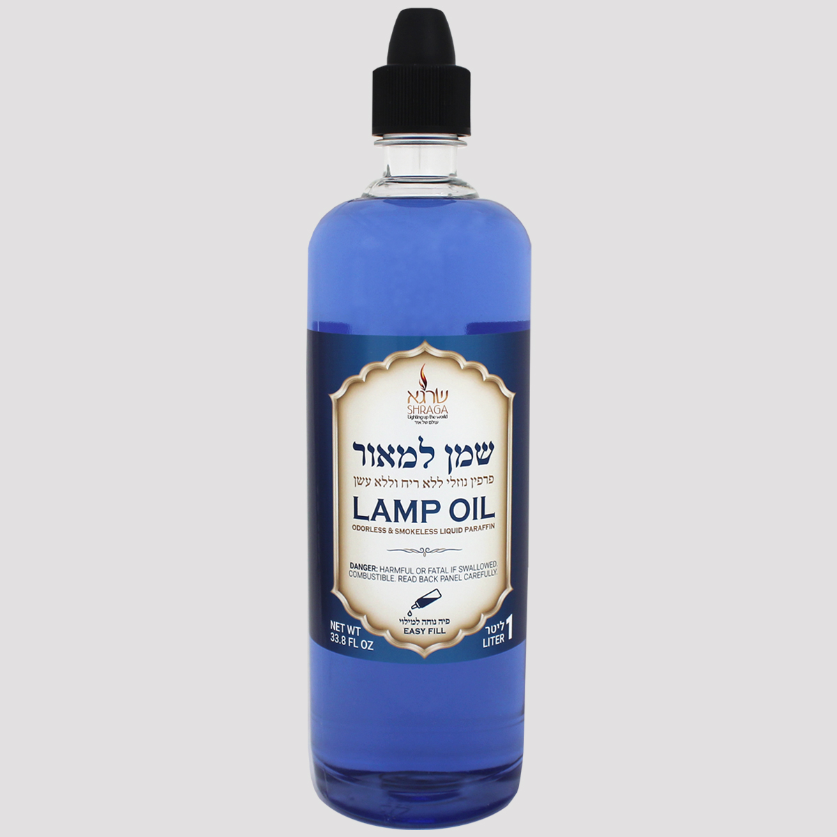 שרגא שמן פרפין תכלת 1/6
